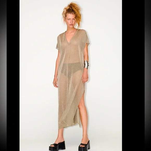 Zara | Dresses | Knit Dress With Metallic Thread | Poshmark Zara | Dresses | Knit Dress With Metallic Thread | Poshmark